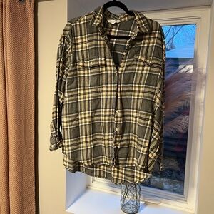 Gray Women’s Flannel Shirt XL